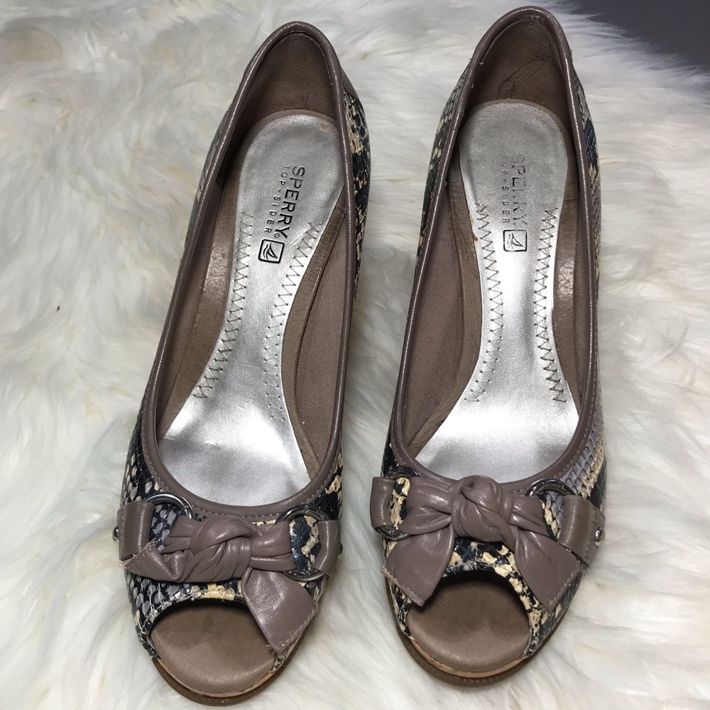 Sperry Python Platform Open Toe Shoes - image 2